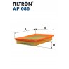 Filtr powietrza FILTRON AP 086